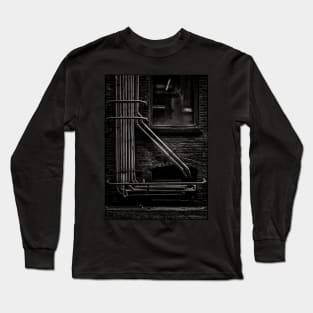 Alleyway Pipes No 2 with Border Long Sleeve T-Shirt